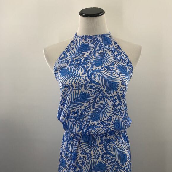 Show Me Your MuMu Sea Breeze Blue Heather Halter Dress NWT S Small - Picture 5 of 11